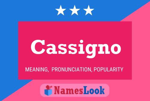 Cassigno Name Poster