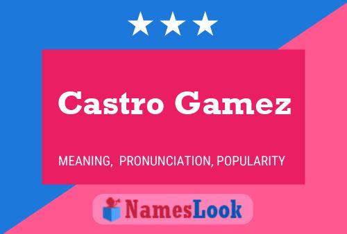 Castro Gamez Name Poster