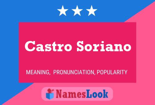 Castro Soriano Name Poster