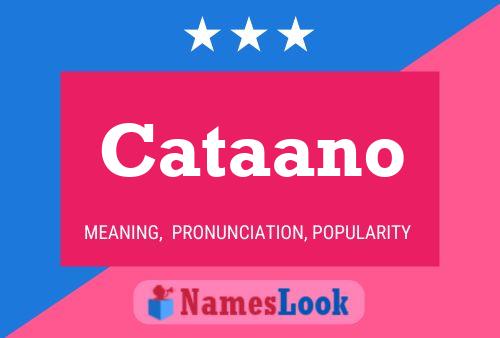 Cataano Name Poster