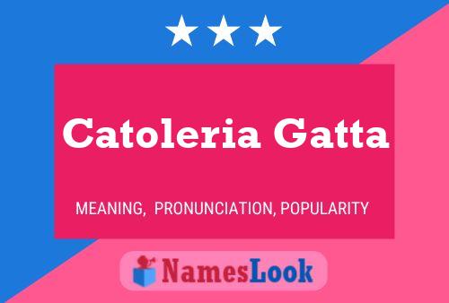 Catoleria Gatta Name Poster