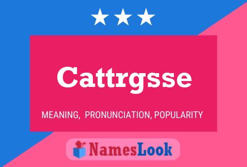 Cattrgsse Name Poster