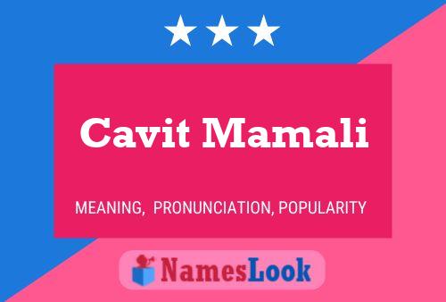 Cavit Mamali Name Poster