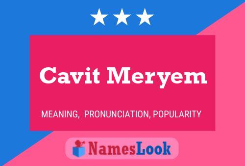 Cavit Meryem Name Poster