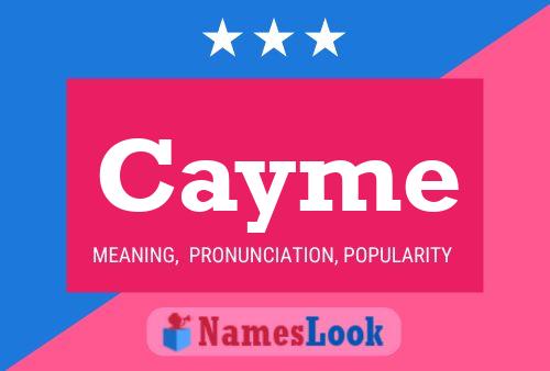 Cayme Name Poster