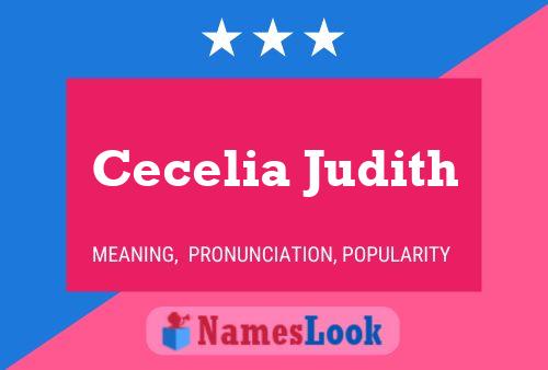 Cecelia Judith Name Poster