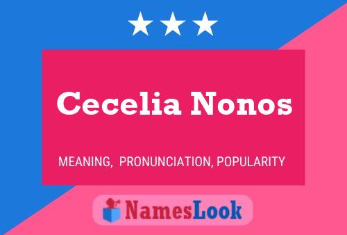 Cecelia Nonos Name Poster