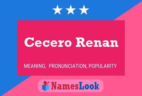 Cecero Renan Name Poster