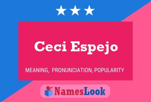 Ceci Espejo Name Poster