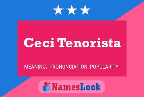 Ceci Tenorista Name Poster