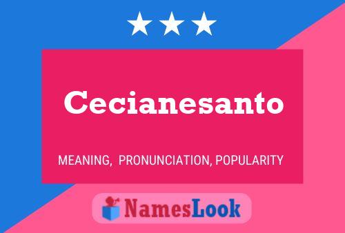 Cecianesanto Name Poster