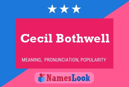 Cecil Bothwell Name Poster