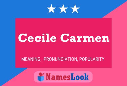 Cecile Carmen Name Poster