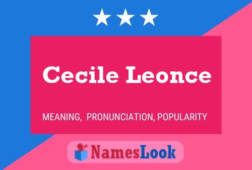 Cecile Leonce Name Poster