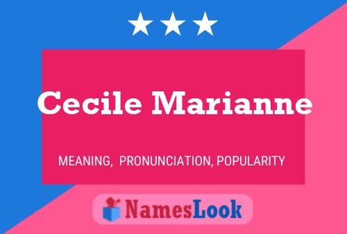 Cecile Marianne Name Poster