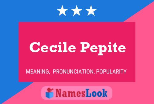 Cecile Pepite Name Poster