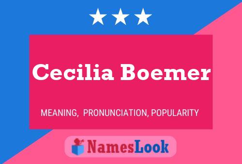 Cecilia Boemer Name Poster