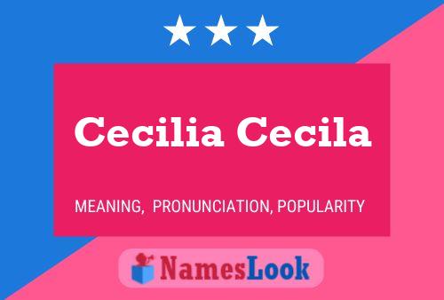 Cecilia Cecila Name Poster