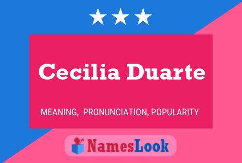 Cecilia Duarte Name Poster