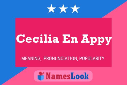 Cecilia En Appy Name Poster