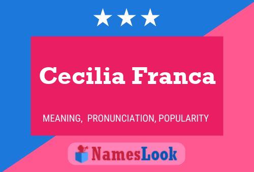 Cecilia Franca Name Poster