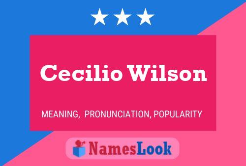 Cecilio Wilson Name Poster