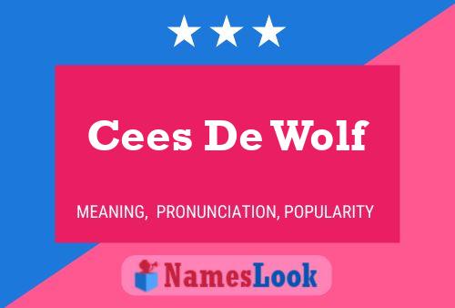 Cees De Wolf Name Poster