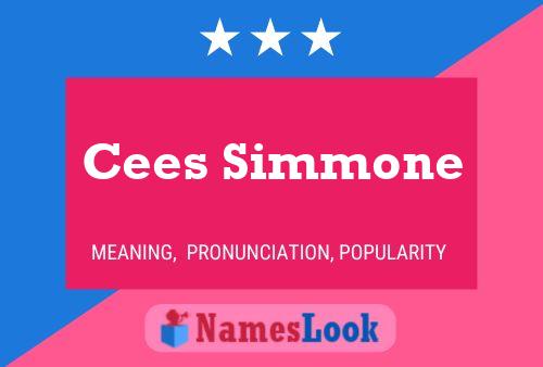 Cees Simmone Name Poster