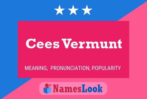 Cees Vermunt Name Poster