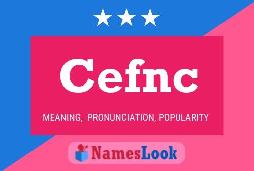 Cefnc Name Poster