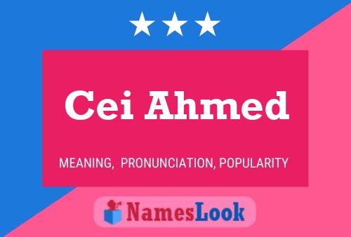 Cei Ahmed Name Poster