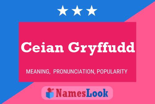 Ceian Gryffudd Name Poster