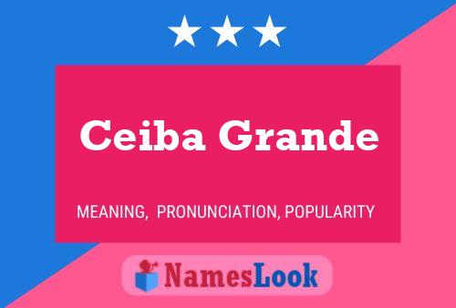 Ceiba Grande Name Poster