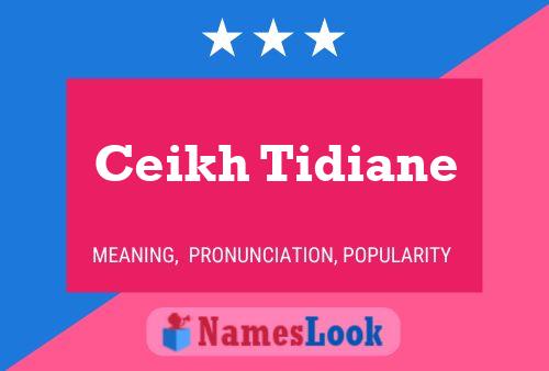 Ceikh Tidiane Name Poster