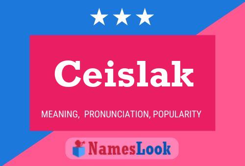 Ceislak Name Poster