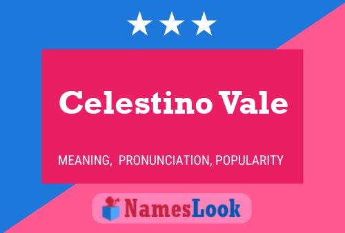 Celestino Vale Name Poster