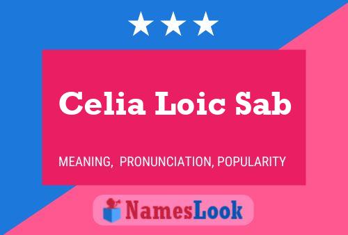 Celia Loic Sab Name Poster