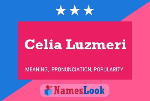 Celia Luzmeri Name Poster