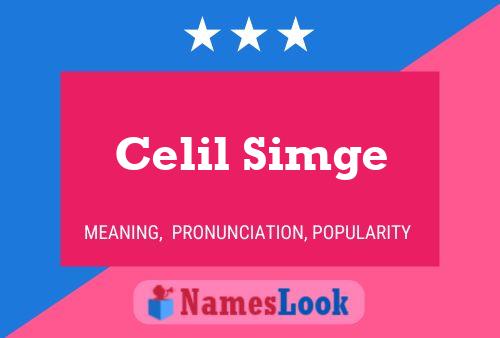 Celil Simge Name Poster