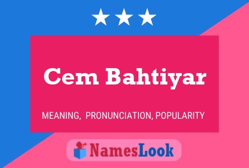 Cem Bahtiyar Name Poster