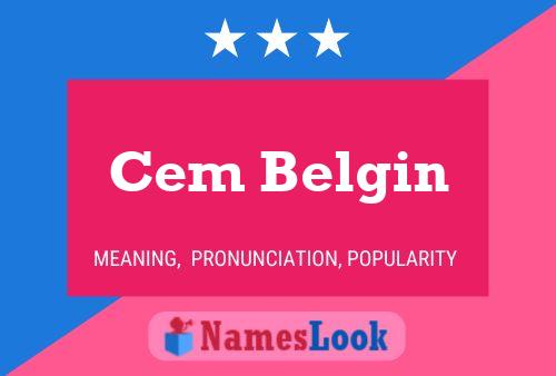 Cem Belgin Name Poster