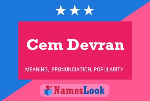 Cem Devran Name Poster