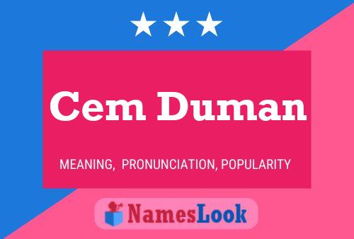 Cem Duman Name Poster