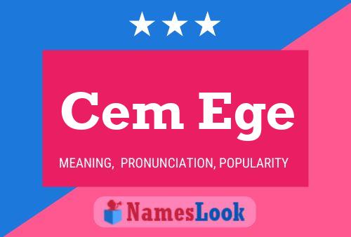 Cem Ege Name Poster