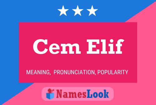 Cem Elif Name Poster