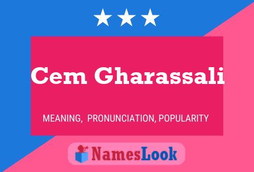 Cem Gharassali Name Poster