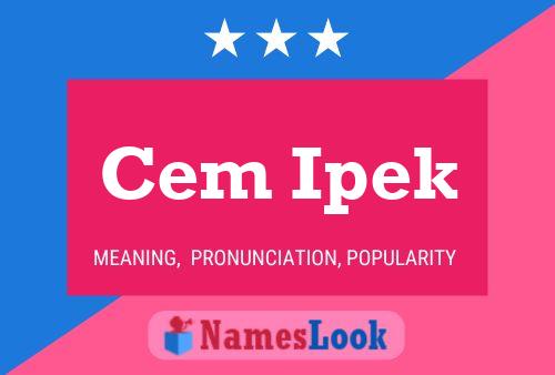 Cem Ipek Name Poster