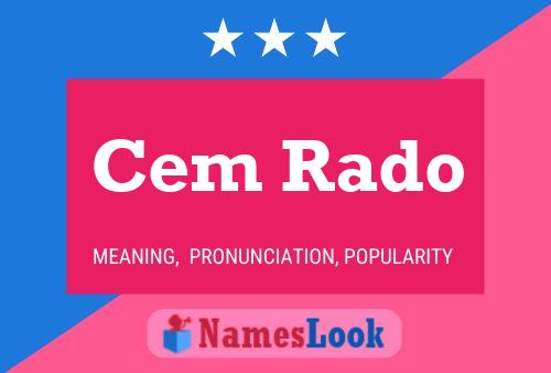 Cem Rado Name Poster