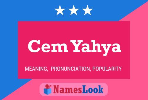 Cem Yahya Name Poster