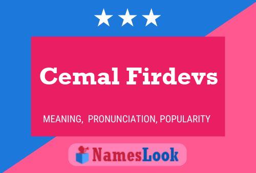 Cemal Firdevs Name Poster